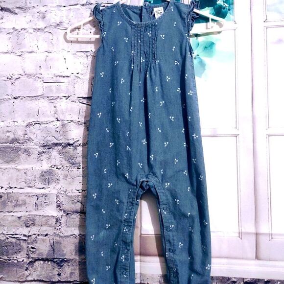 CARTER'S KIDS COTTON SNAP CROTCH JUMPER (HAS SMALL HOLE) - Picture 1 of 11